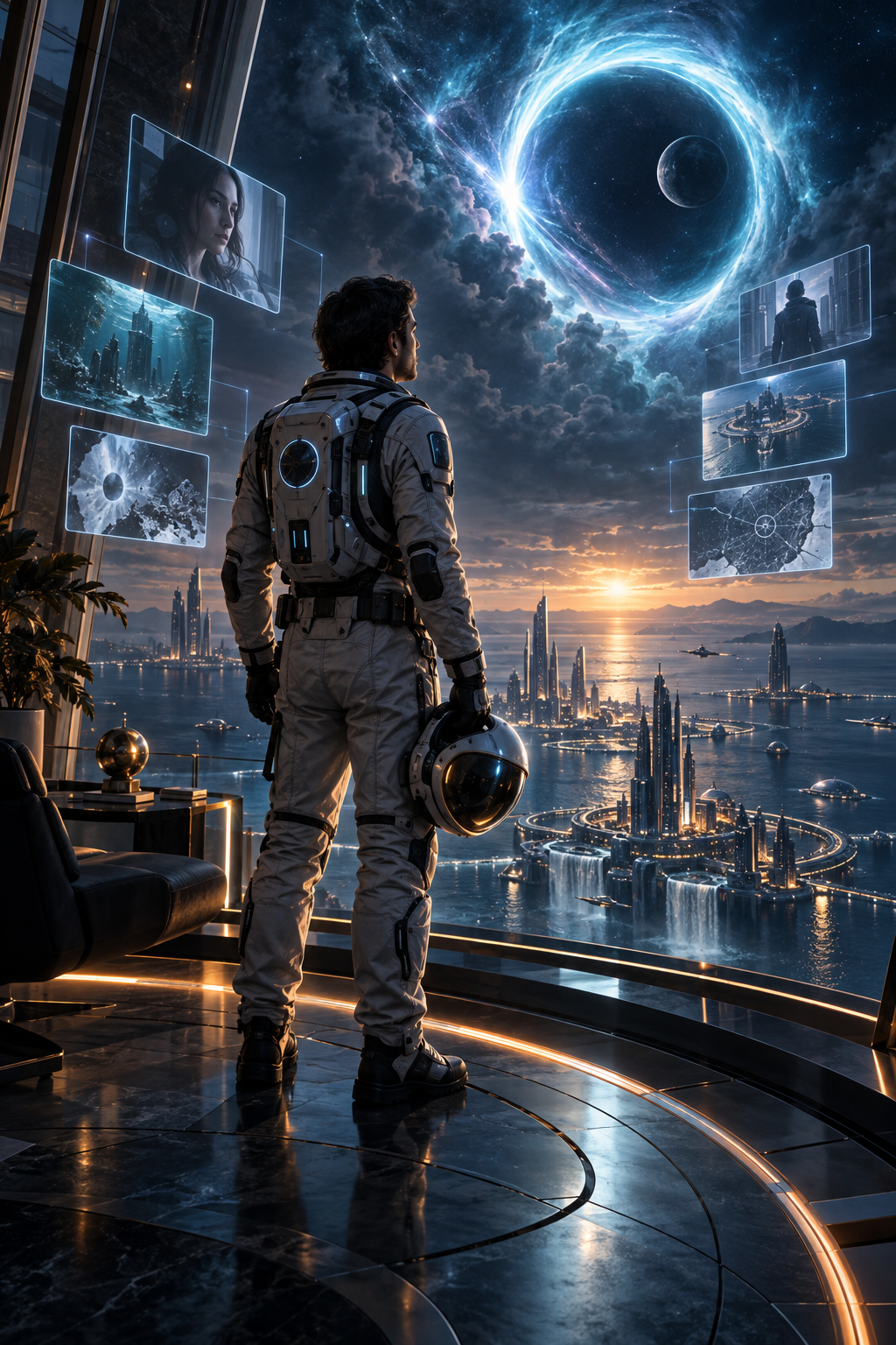 AI science-fiction drama poster